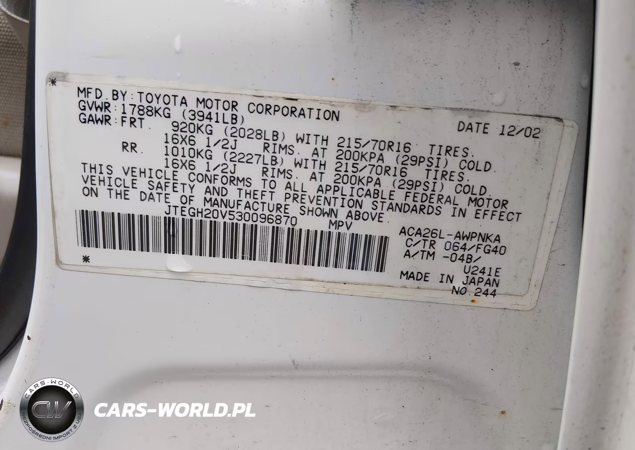 2003 Toyota Rav4 VIN:JTEGH20V530096870 - 9