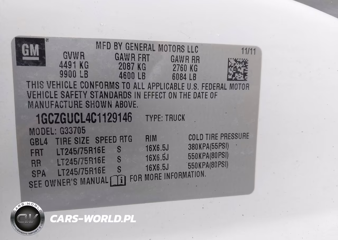 2012 Chevrolet Express 3500 Diesel VIN:1GCZGUCL4C1129146 - 9