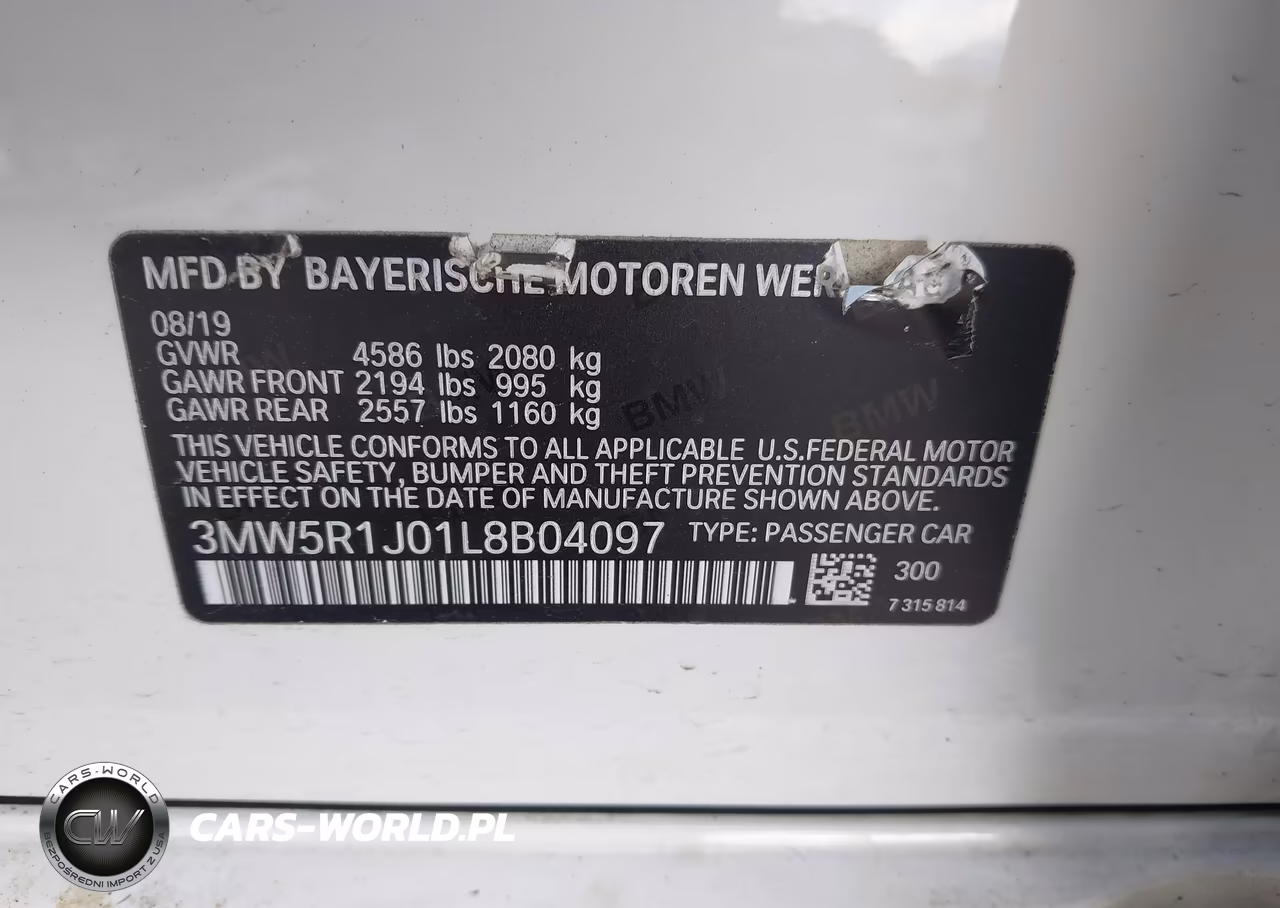 2020 BMW 330I VIN:3MW5R1J01L8B04097 - 9