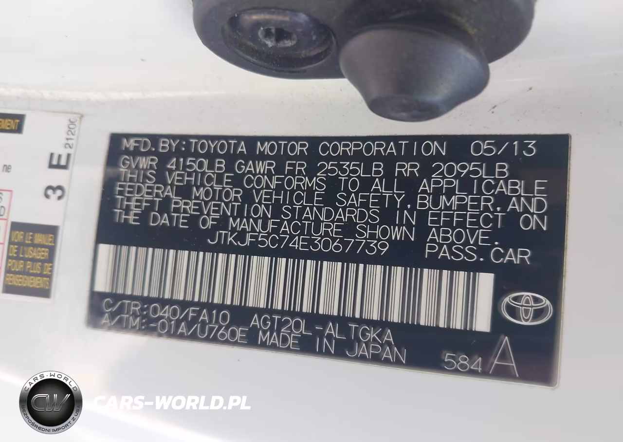 2014 Scion Tc VIN:JTKJF5C74E3067739 - 9