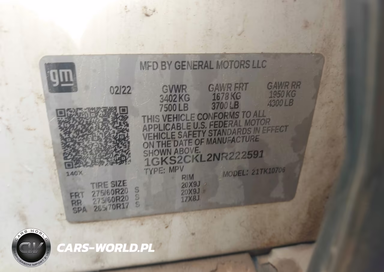 2022 GMC Yukon 4Wd At4 VIN:1GKS2CKL2NR222591 - 9