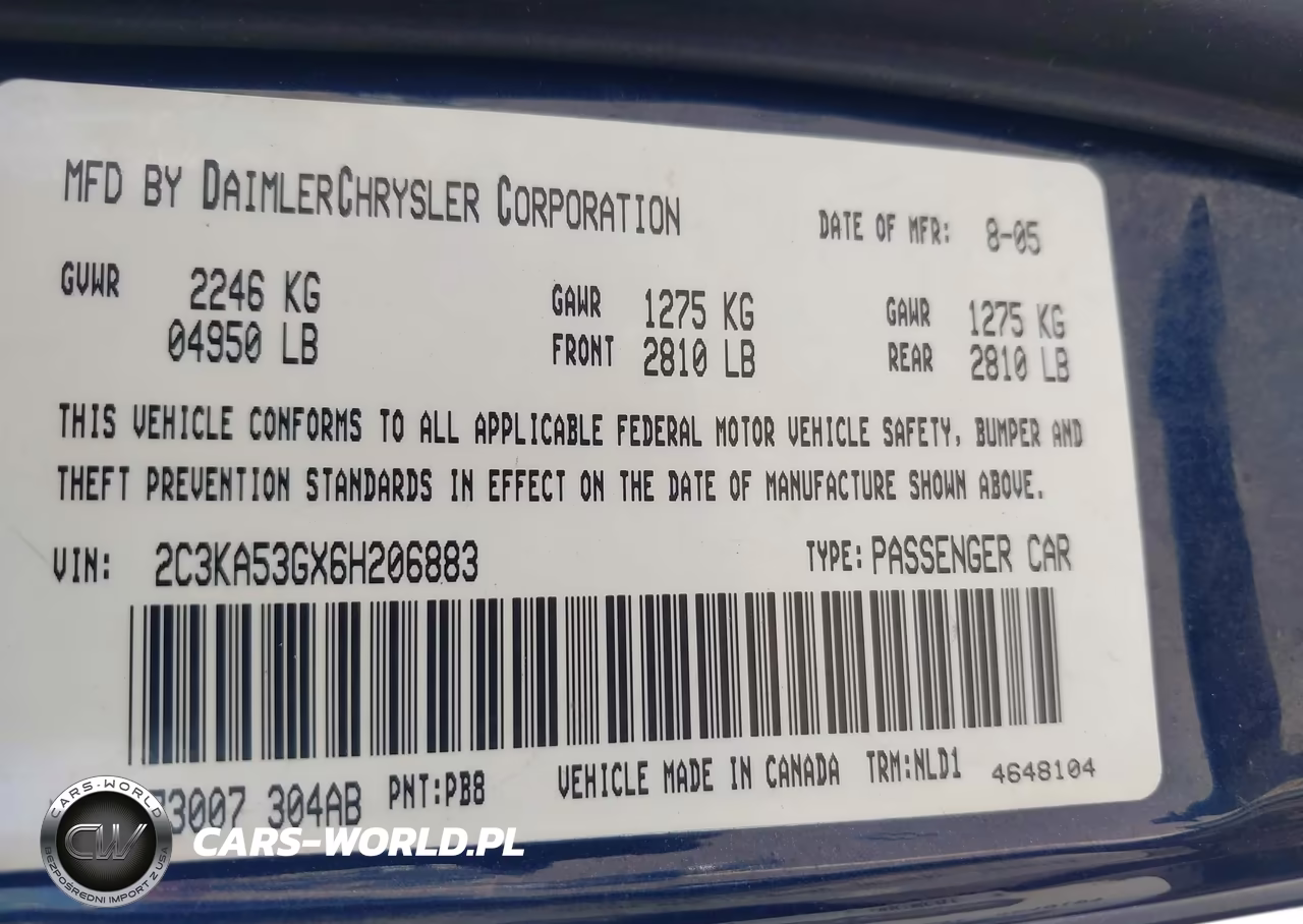 2006 Chrysler 300 Touring VIN:2C3KA53GX6H206883 - 9
