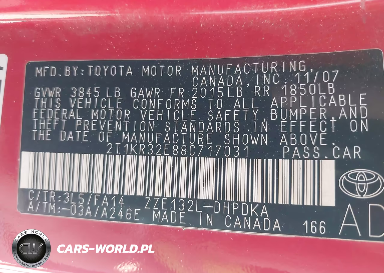 2008 Toyota Matrix Std VIN:2T1KR32E88C717031 - 9