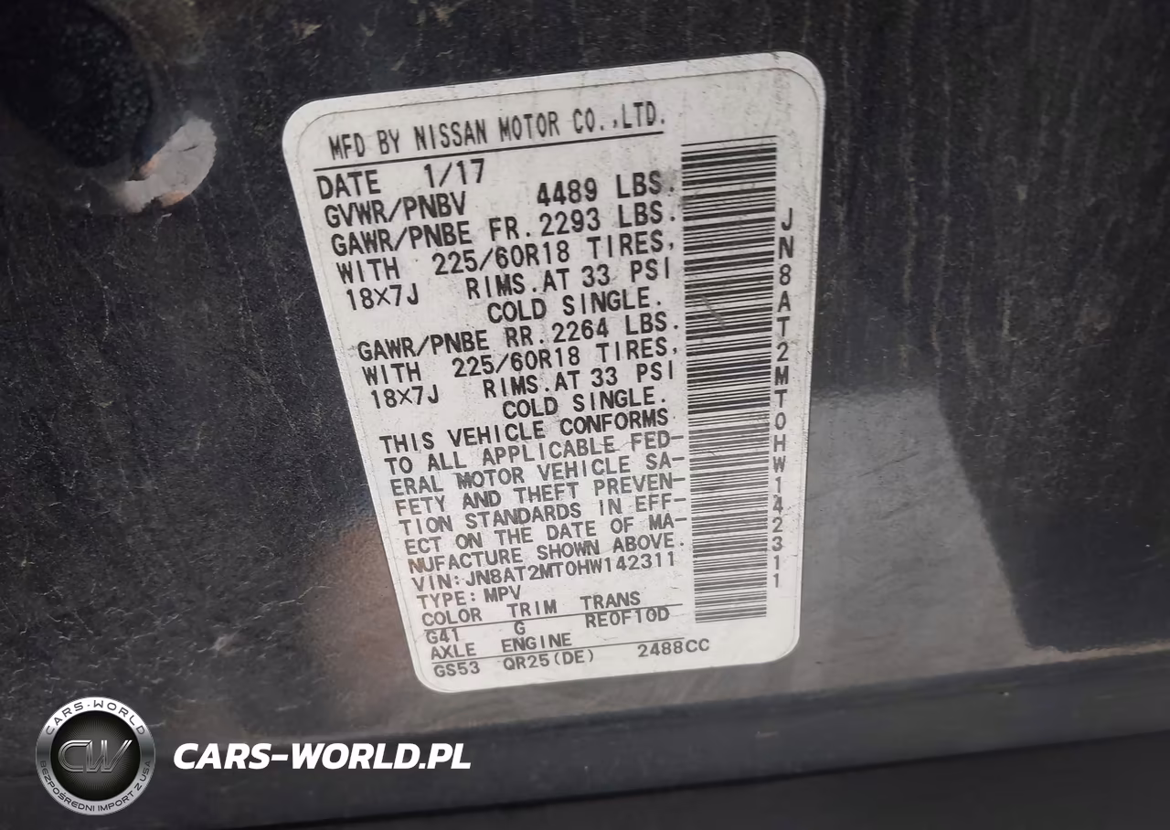 2017 Nissan Rogue Sl VIN:JN8AT2MT0HW142311 - 9