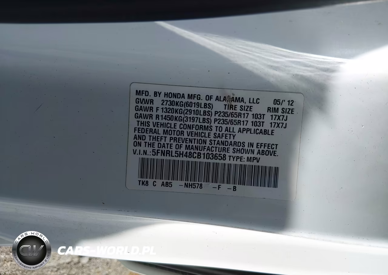 2012 Honda Odyssey Ex VIN:5FNRL5H48CB103658 - 9