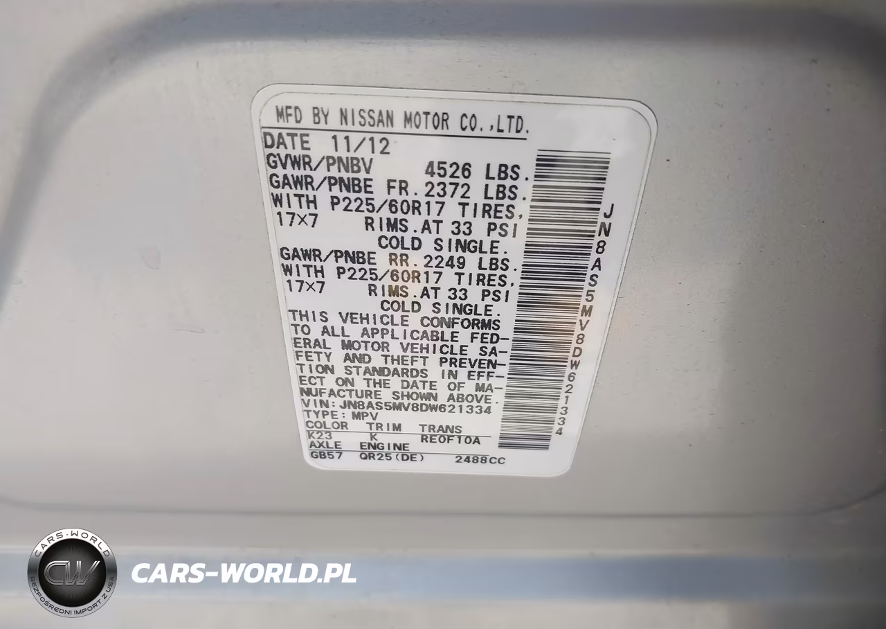 2013 Nissan Rogue Sv VIN:JN8AS5MV8DW621334 - 9
