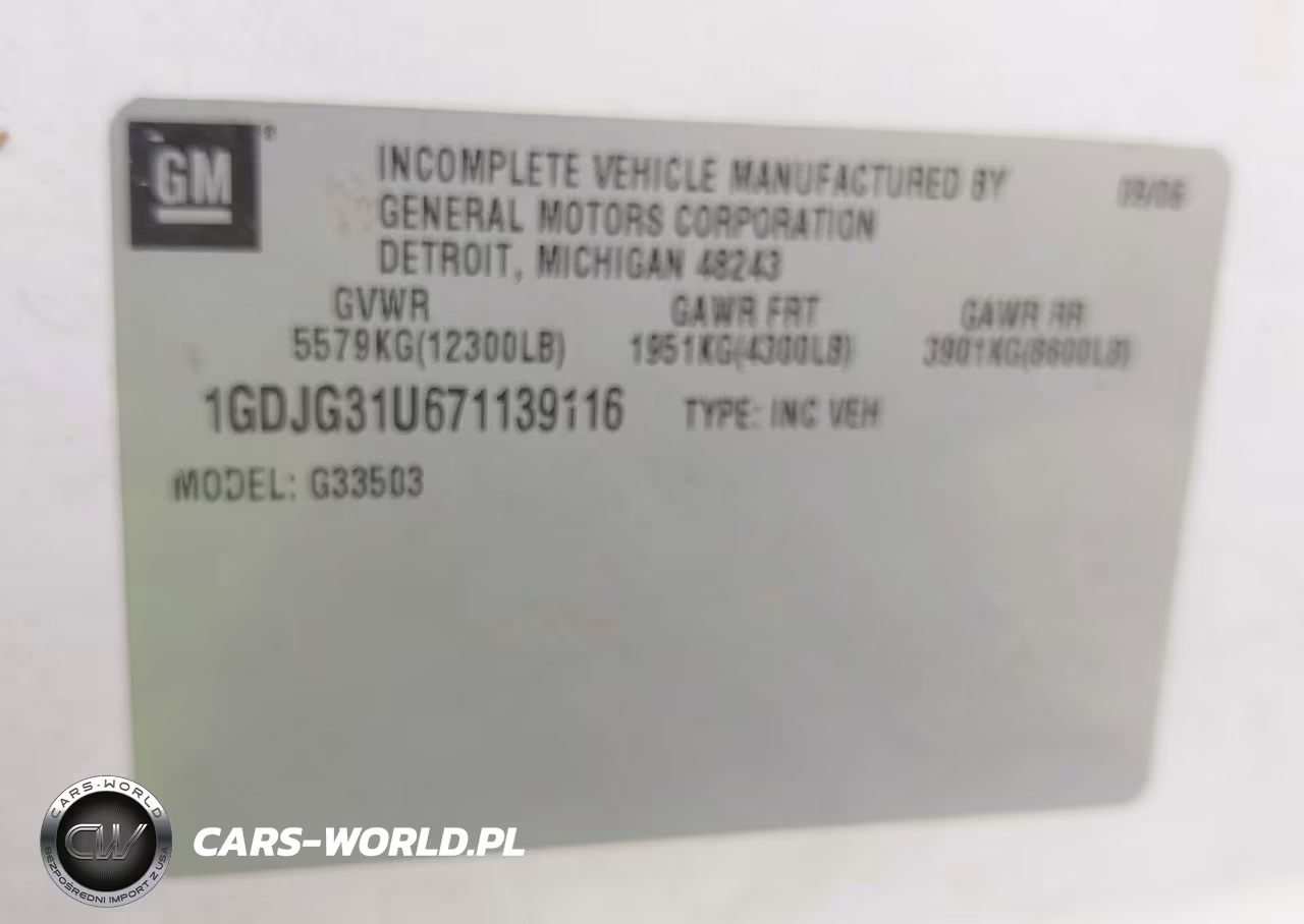 2007 GMC Savana Cutaway Work Van VIN:1GDJG31U671139116 - 8