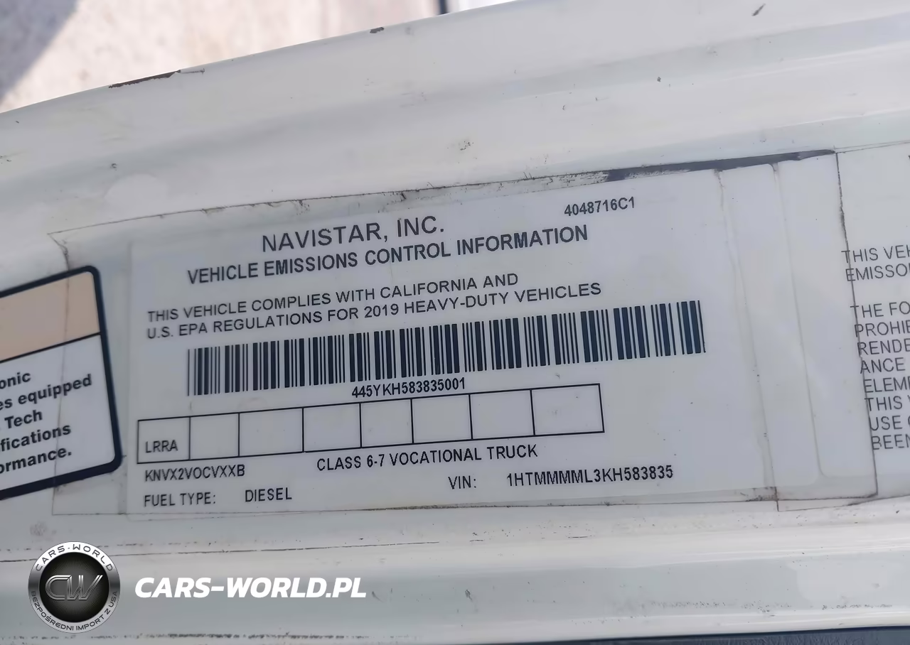 2019 International Durastar 4300 VIN:1HTMMMML3KH583835 - 8