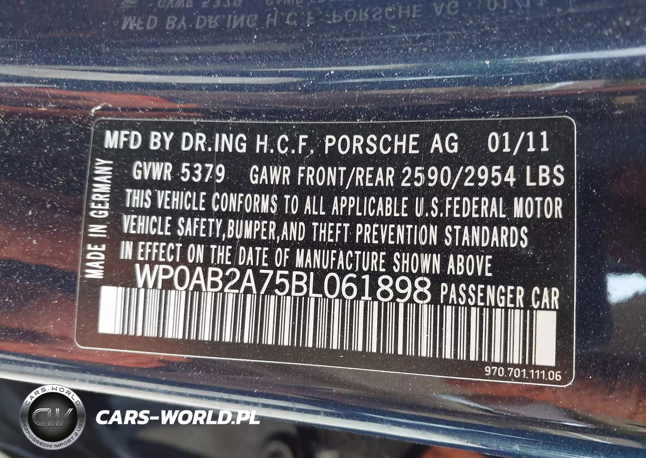 2011 Porsche Panamera 4S VIN:WP0AB2A75BL061898 - 9