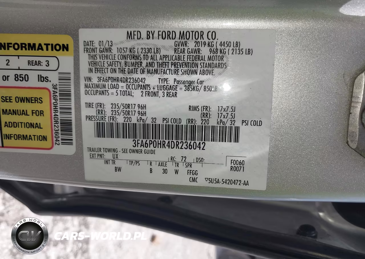 2013 Ford Fusion Se VIN:3FA6P0HR4DR236042 - 9
