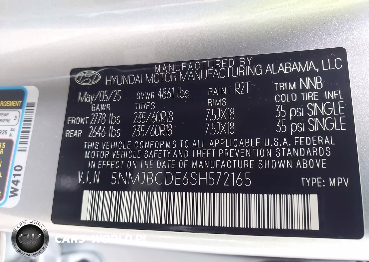 2025 Hyundai Tucson Sel VIN:5NMJBCDE6SH572165 - 9