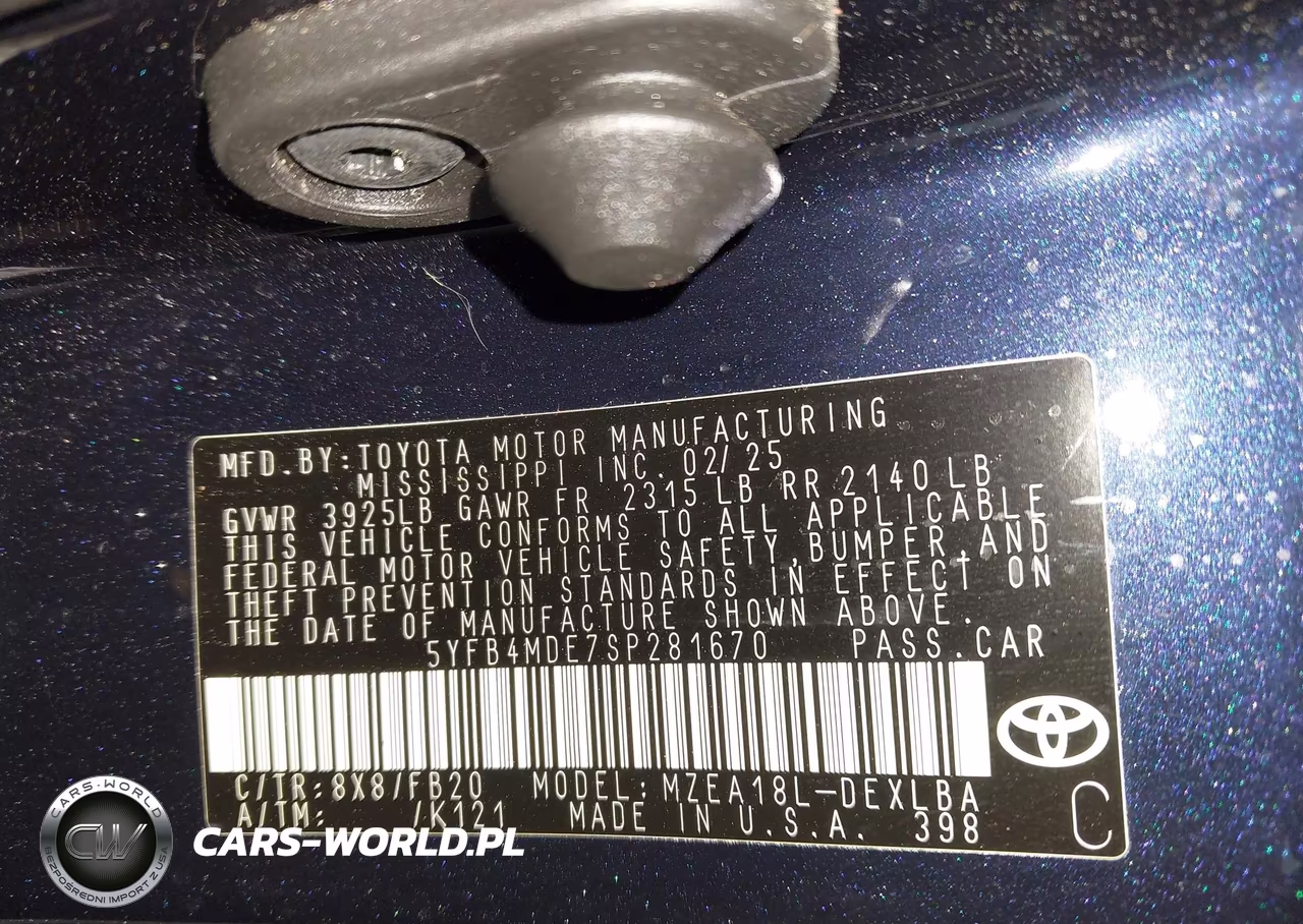 2025 Toyota Corolla Le VIN:5YFB4MDE7SP281670 - 9