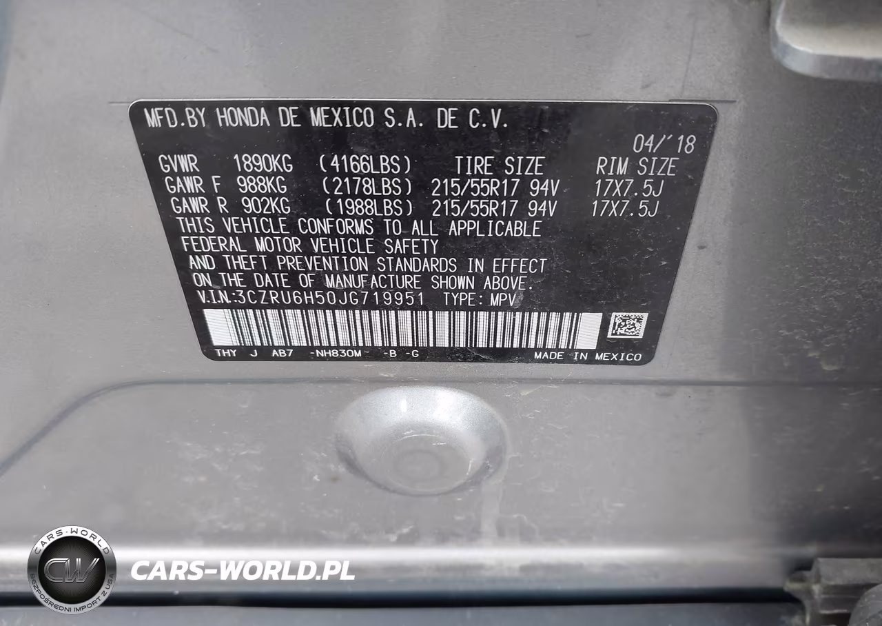 2018 Honda Hr-V Ex VIN:3CZRU6H50JG719951 - 9