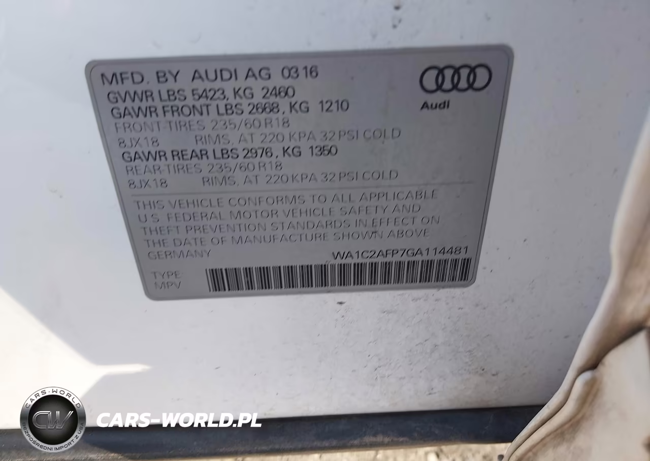 2016 Audi Q5 2.0T Premium VIN:WA1C2AFP7GA114481 - 9