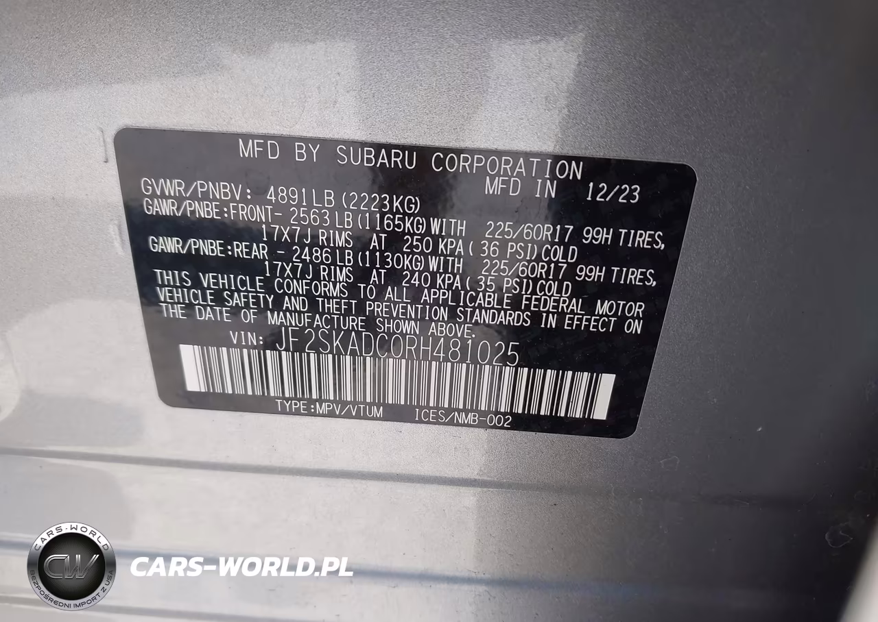 2024 Subaru Forester Premium VIN:JF2SKADC0RH481025 - 9