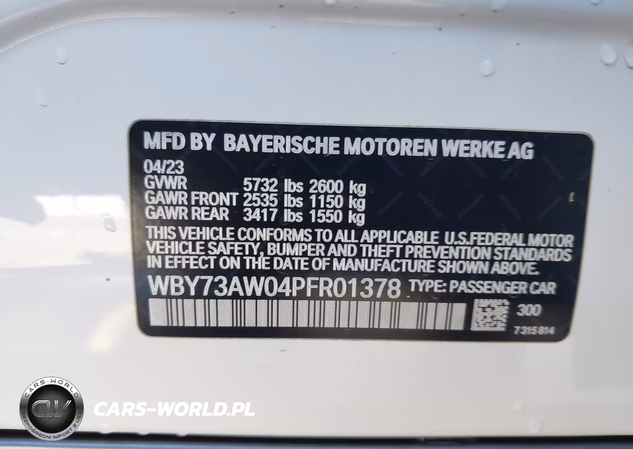 2023 BMW I4 Edrive40 VIN:WBY73AW04PFR01378 - 9