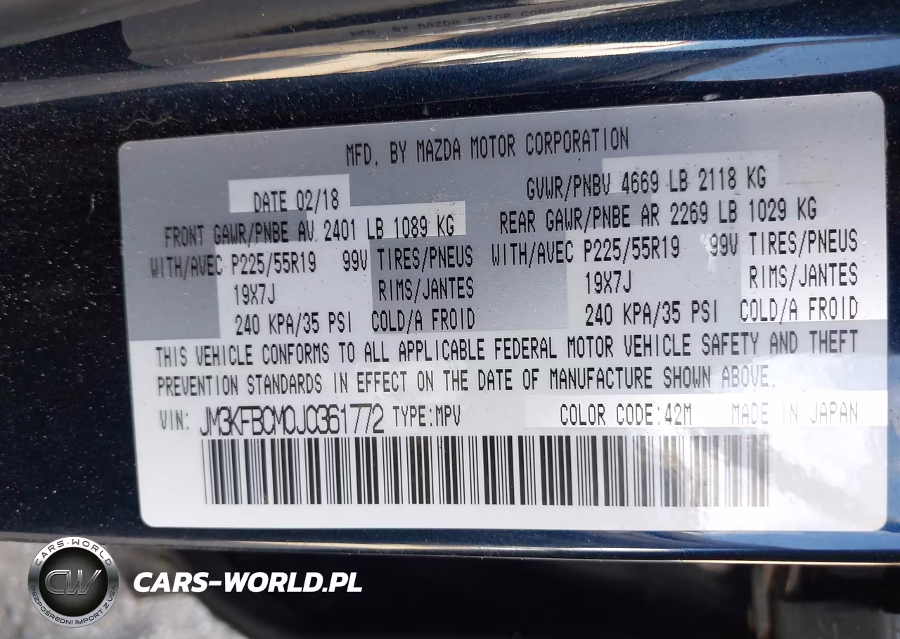 2018 Mazda Cx-5 Touring VIN:JM3KFBCM0J0361772 - 9