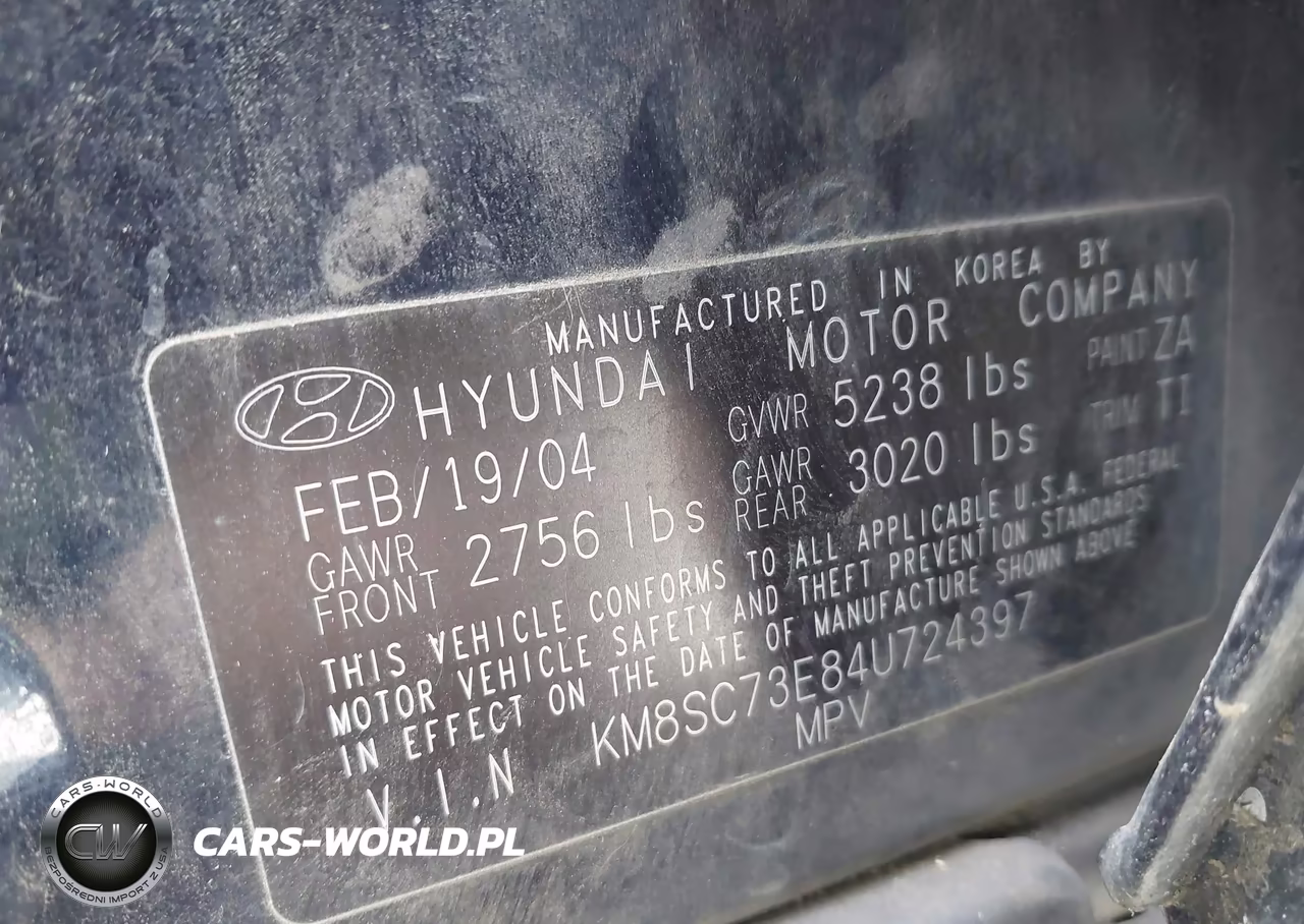 2004 Hyundai Santa Fe Gls-Lx VIN:KM8SC73E84U724397 - 9