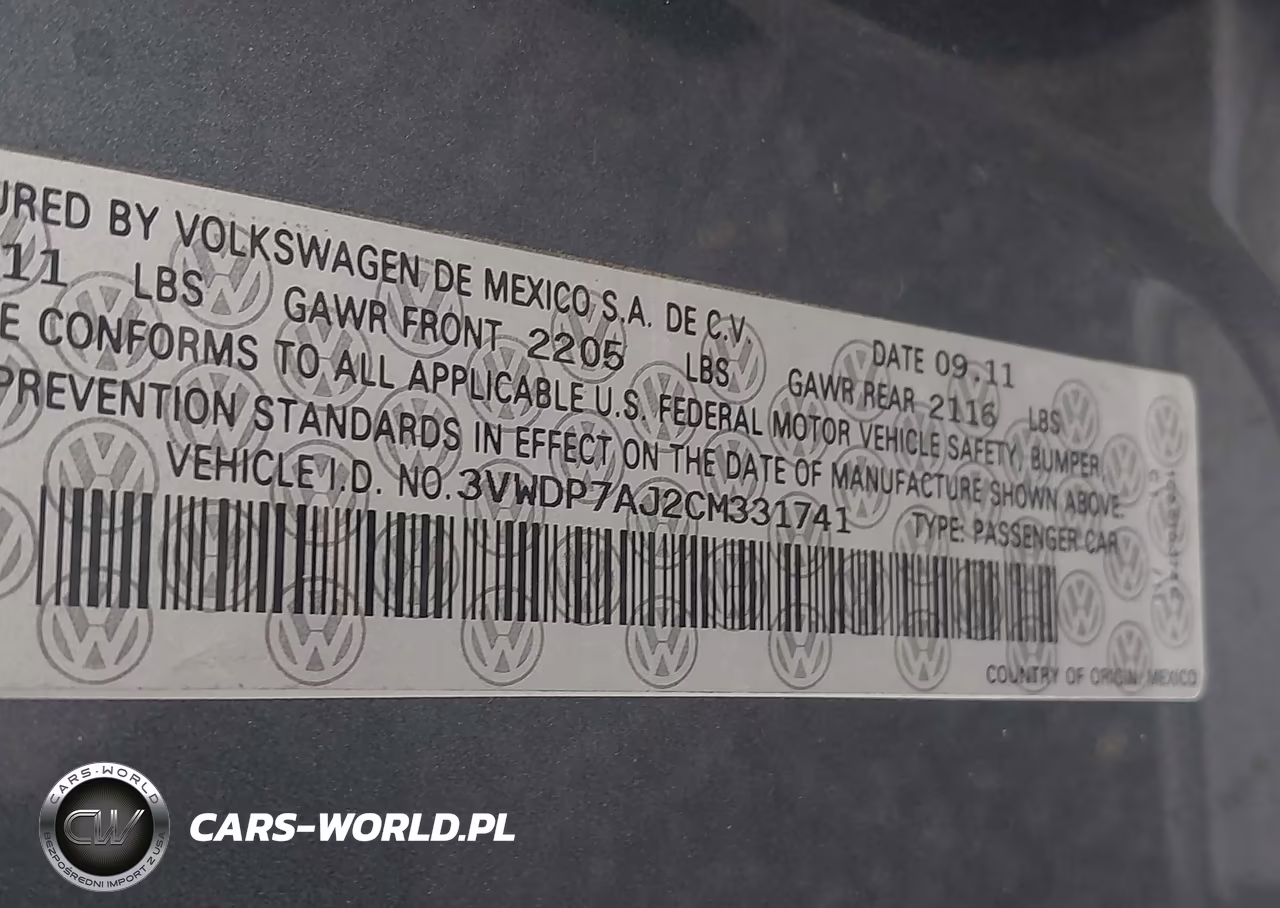 2012 Volkswagen Jetta 2.5L Se VIN:3VWDP7AJ2CM331741 - 9