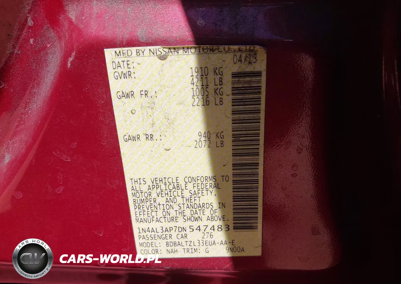 2013 Nissan Altima 2.5 Sv VIN:1N4AL3AP7DN547483 - 9