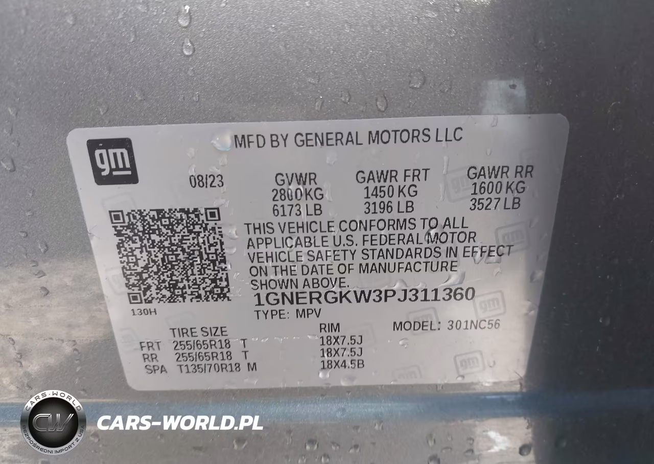 2023 Chevrolet Traverse Fwd Lt Cloth VIN:1GNERGKW3PJ311360 - 9