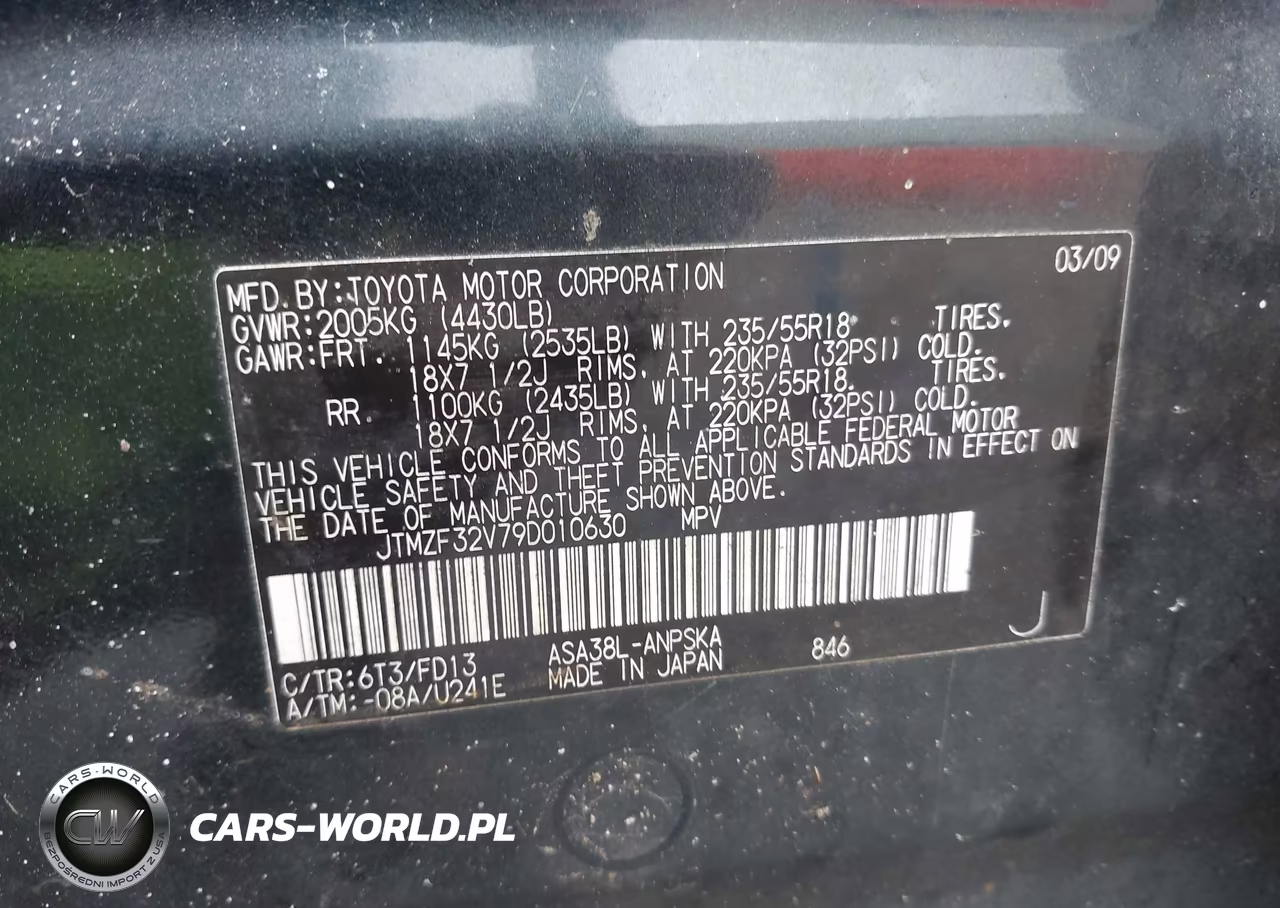 2009 Toyota Rav4 Sport VIN:JTMZF32V79D010630 - 9