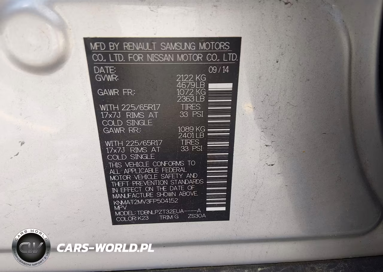 2015 Nissan Rogue S VIN:KNMAT2MV3FP504152 - 9