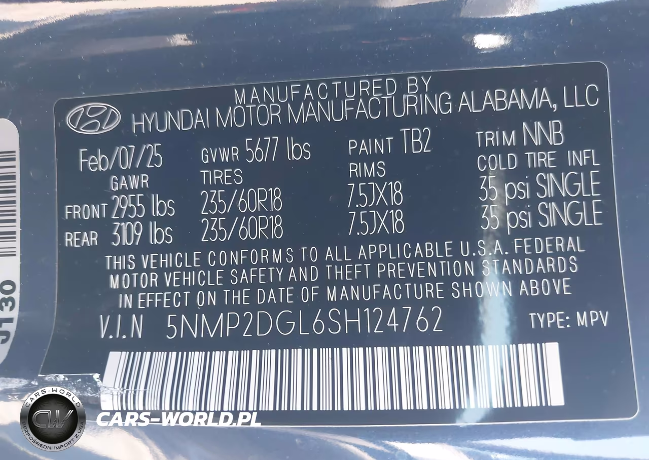 2025 Hyundai Santa Fe Sel VIN:5NMP2DGL6SH124762 - 9