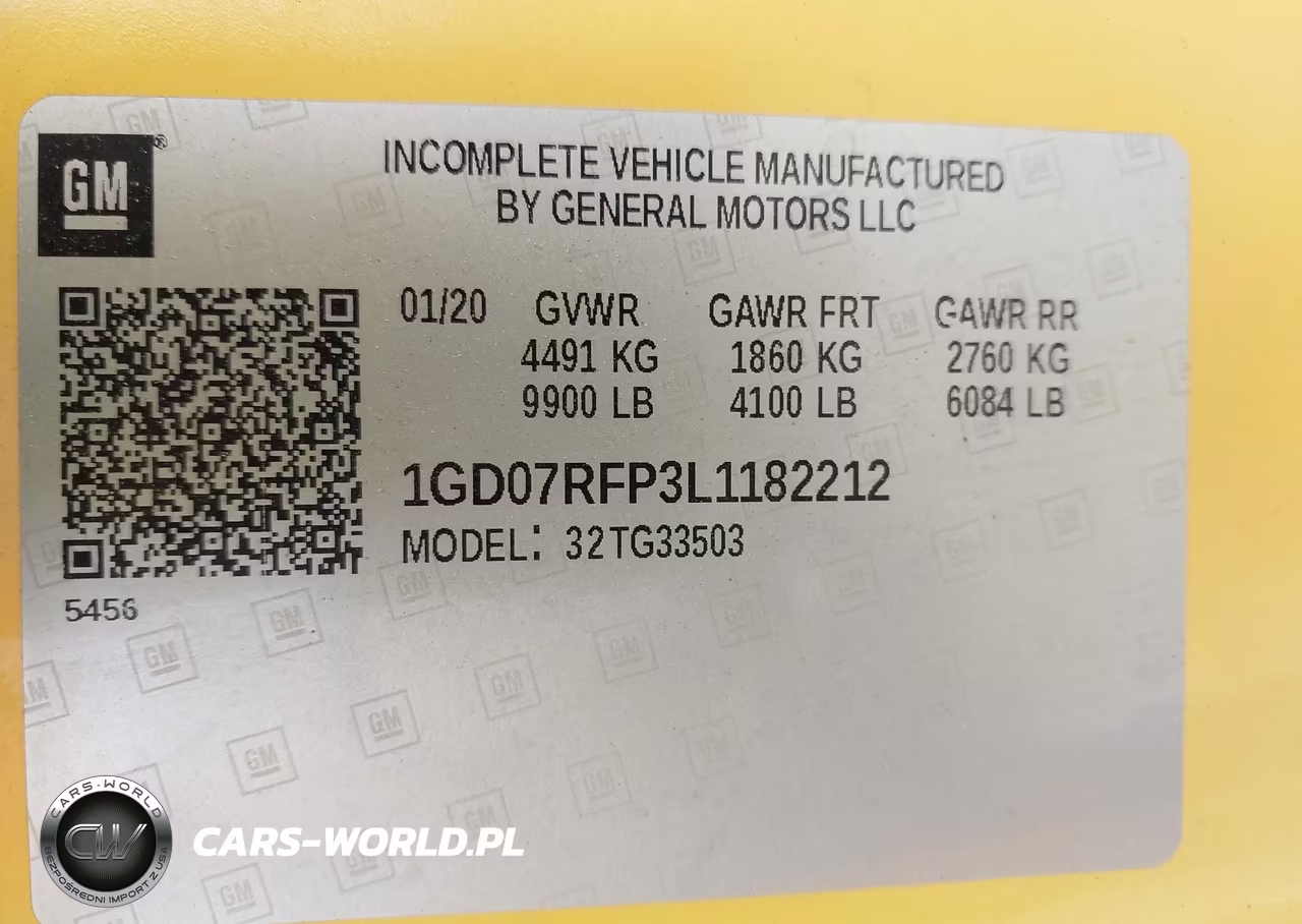 2020 GMC Savana Cutaway Work Van VIN:1GD07RFP3L1182212 - 8