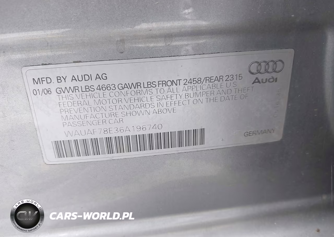 2006 Audi A4 2.0T VIN:WAUAF78E36A196740 - 9