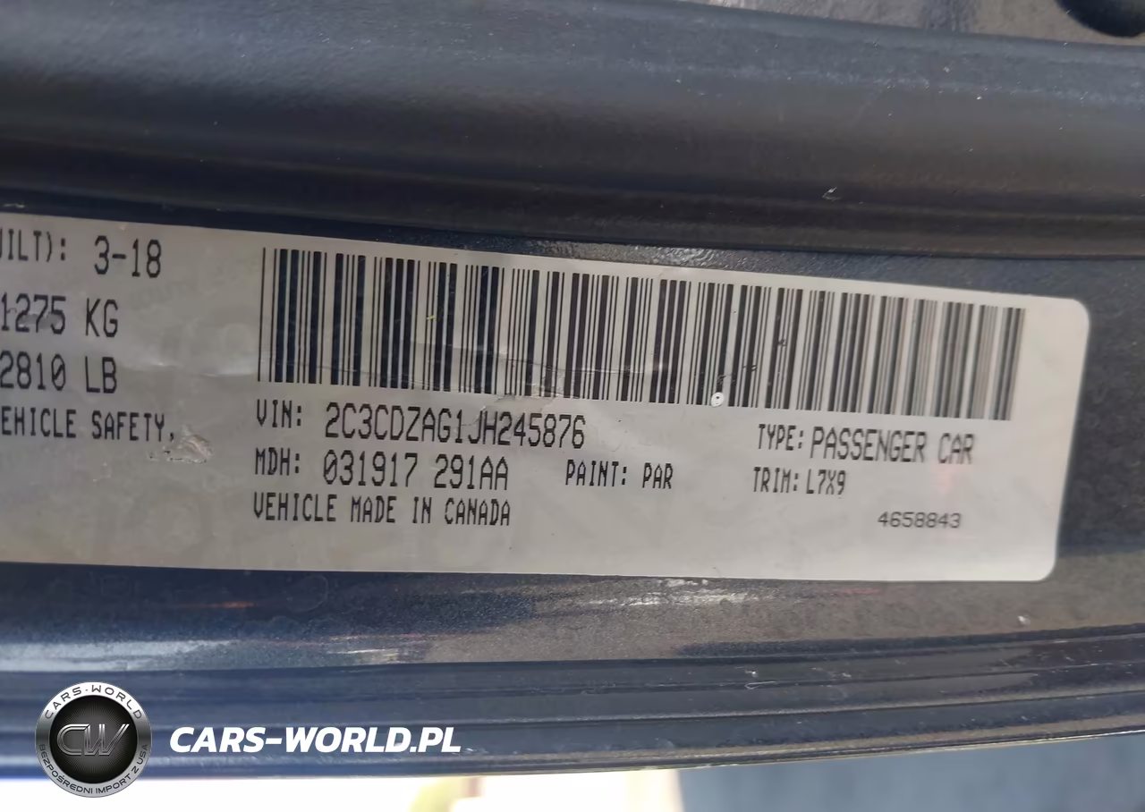 2018 Dodge Challenger Sxt VIN:2C3CDZAG1JH245876 - 9