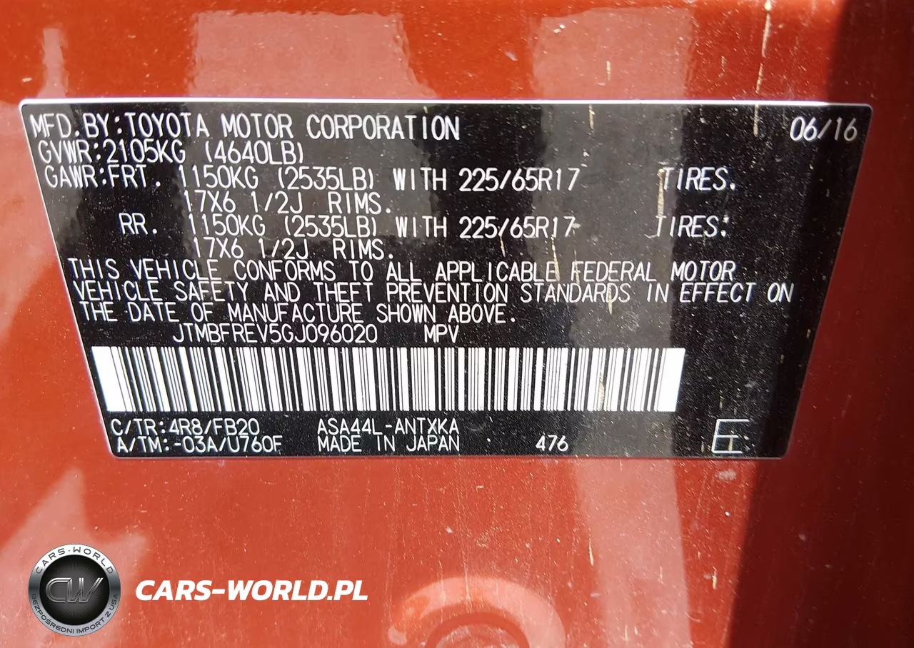 2016 Toyota Rav4 Le VIN:JTMBFREV5GJ096020 - 9