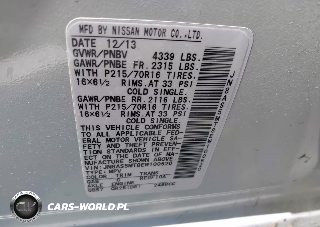 2014 Nissan Rogue Select S VIN:JN8AS5MT8EW100520 - 9