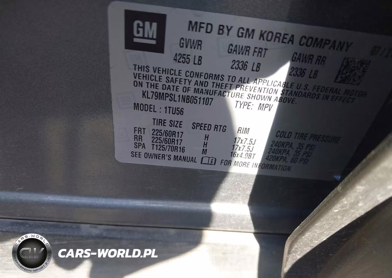 2022 Chevrolet Trailblazer Fwd Lt VIN:KL79MPSL1NB051107 - 9