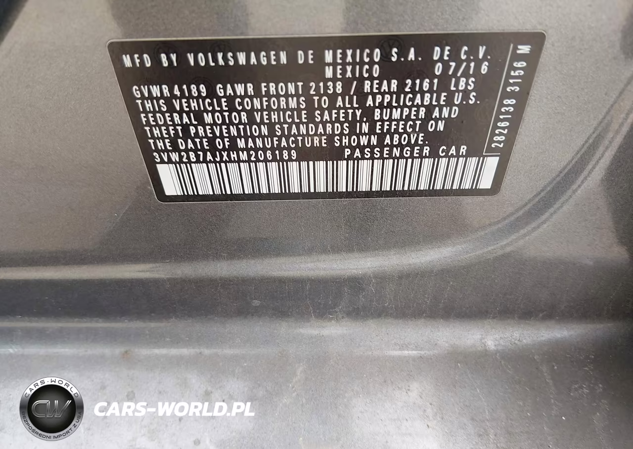 2017 Volkswagen Jetta 1.4T S VIN:3VW2B7AJXHM206189 - 9