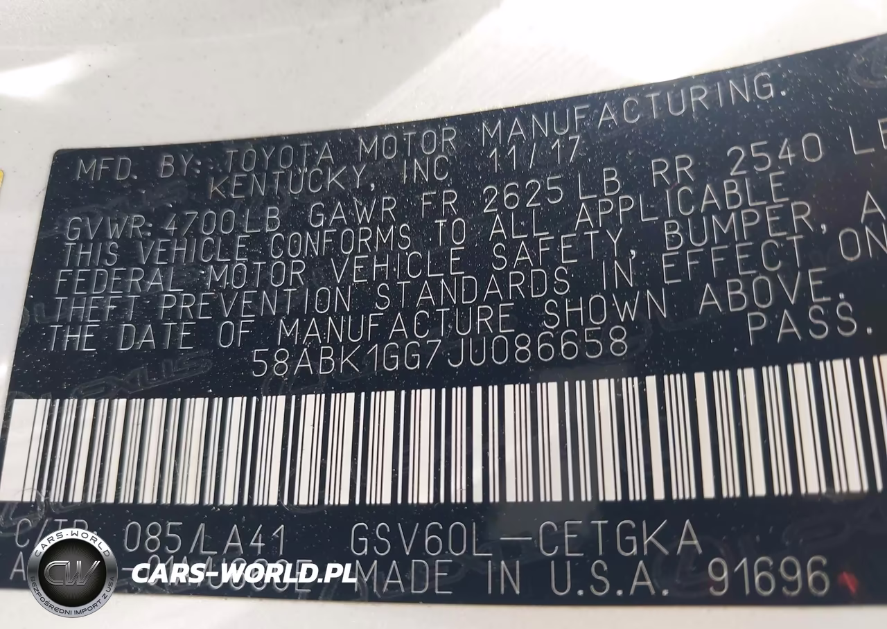 2018 Lexus Es 350 VIN:58ABK1GG7JU086658 - 9