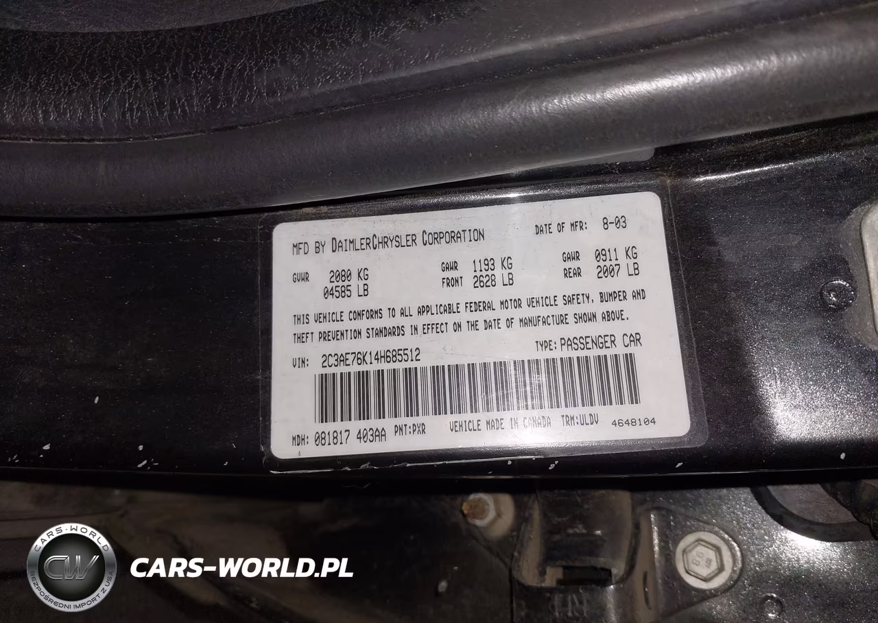 2004 Chrysler 300M Special VIN:2C3AE76K14H685512 - 9
