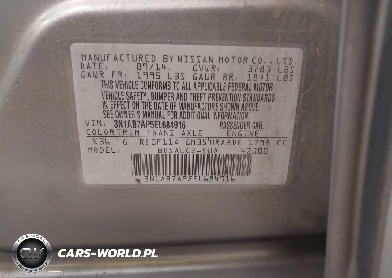 2014 Nissan Sentra S VIN:3N1AB7AP5EL684916 - 9