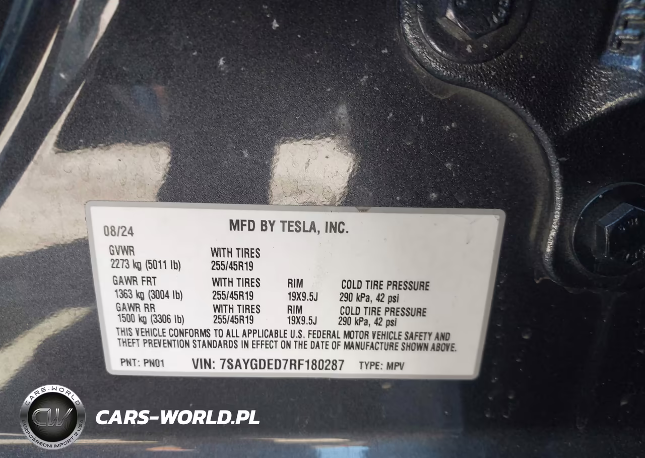 2024 Tesla Model Y Long Range Single Motor Rear-Wheel Drive-Rwd VIN:7SAYGDED7RF180287 - 9