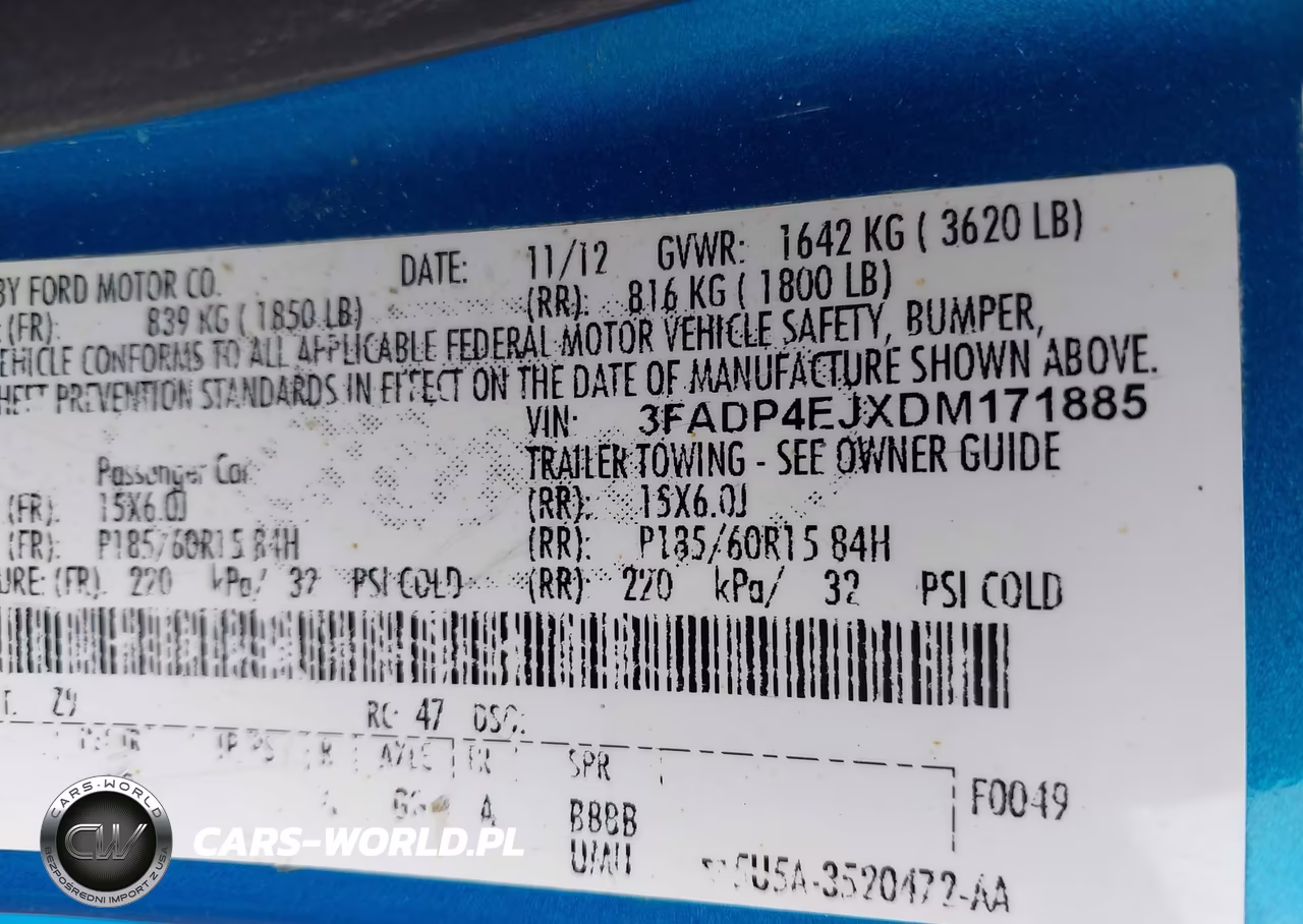 2013 Ford Fiesta Se VIN:3FADP4EJXDM171885 - 9
