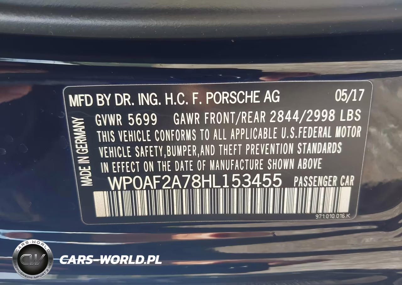 2017 Porsche Panamera Turbo VIN:WP0AF2A78HL153455 - 9