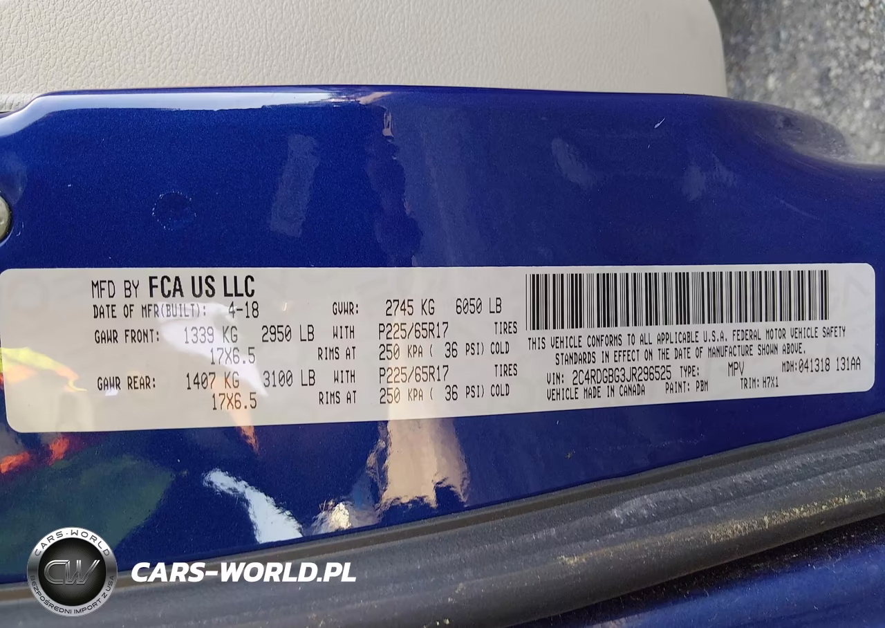 2018 Dodge Grand Caravan Se VIN:2C4RDGBG3JR296525 - 9
