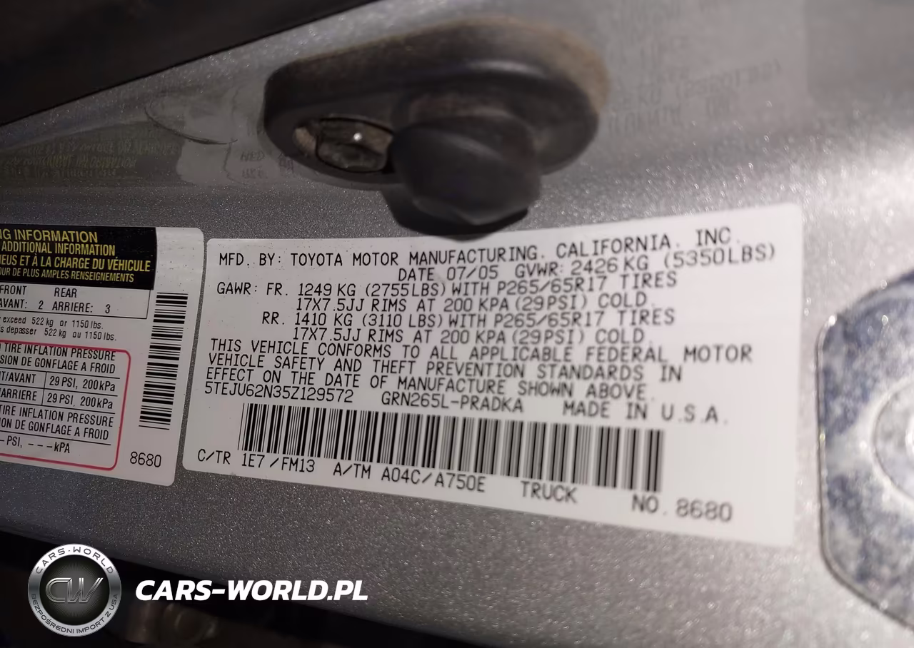 2005 Toyota Tacoma Prerunner V6 VIN:5TEJU62N35Z129572 - 9