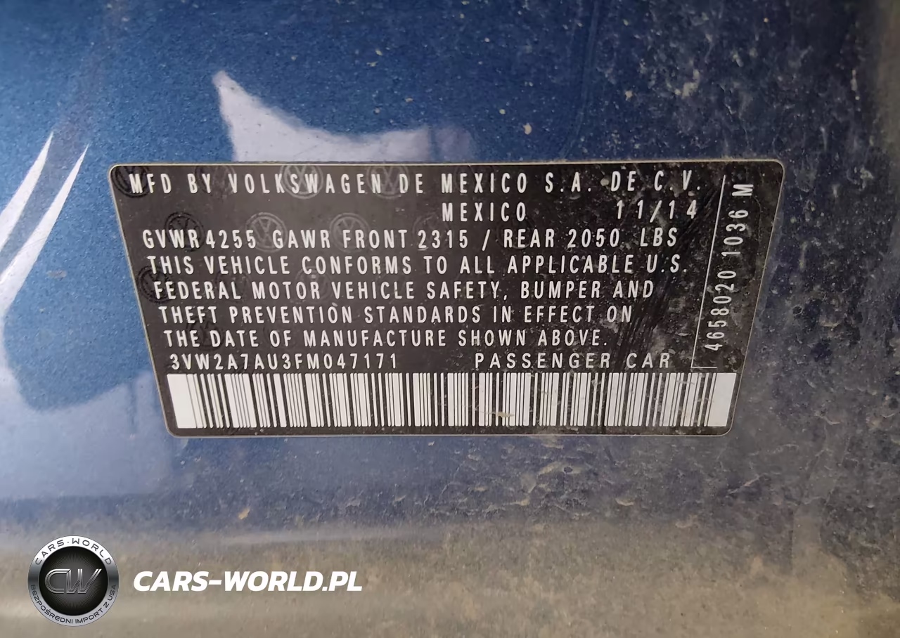 2015 Volkswagen Golf Tdi Se 4-Door VIN:3VW2A7AU3FM047171 - 9