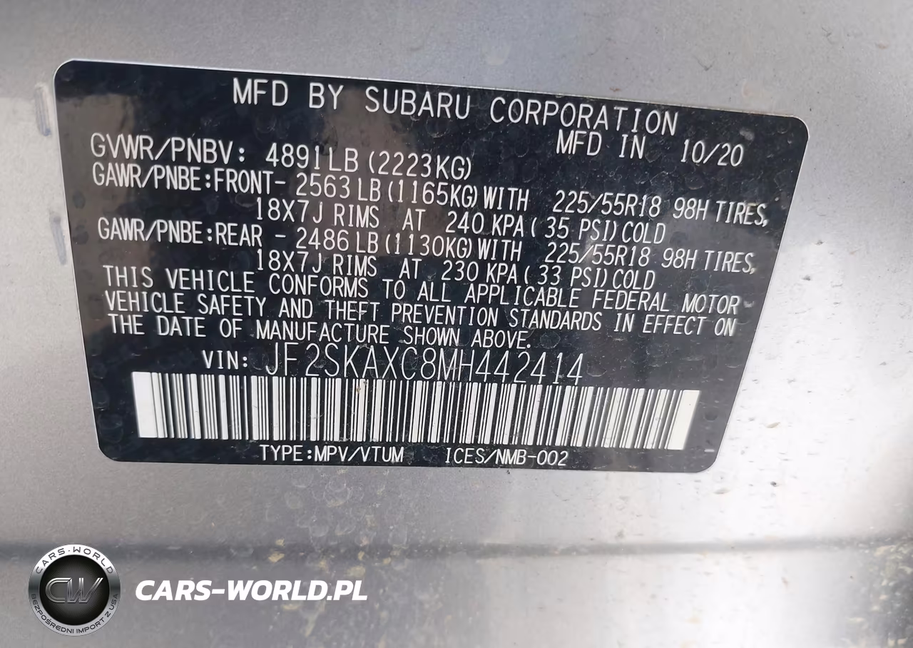 2021 Subaru Forester Touring VIN:JF2SKAXC8MH442414 - 9