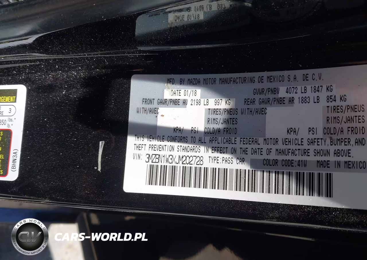 2018 Mazda Mazda3 Grand Touring VIN:3MZBN1W3XJM202728 - 9
