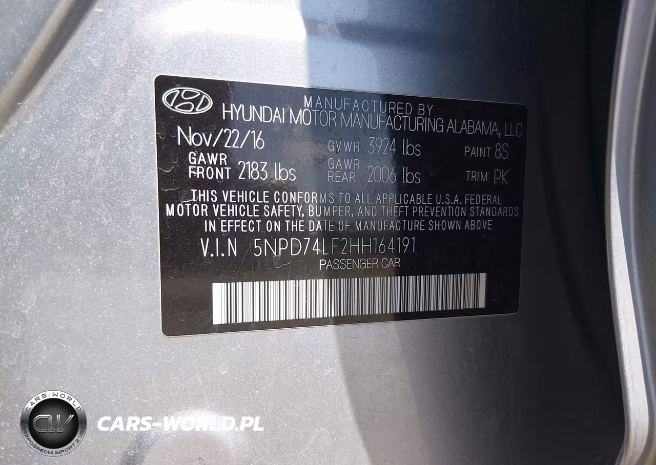2017 Hyundai Elantra Se VIN:5NPD74LF2HH164191 - 9