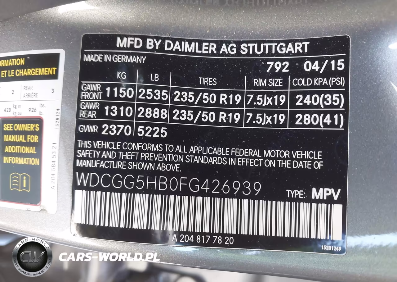 2015 Mercedes-Benz Glk 350 VIN:WDCGG5HB0FG426939 - 9