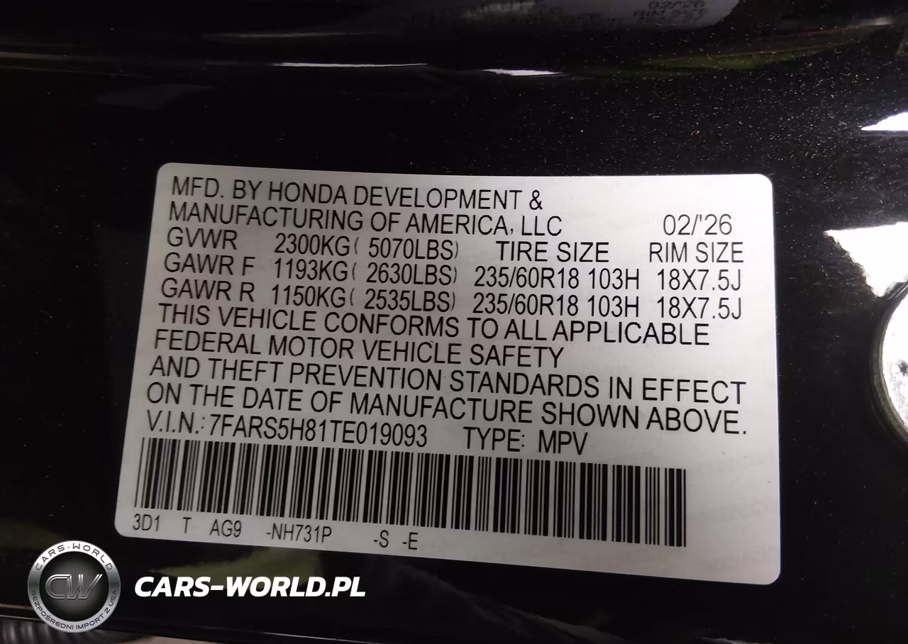 2026 Honda Cr-V Hybrid 2Wd Sport-L VIN:7FARS5H81TE019093 - 9