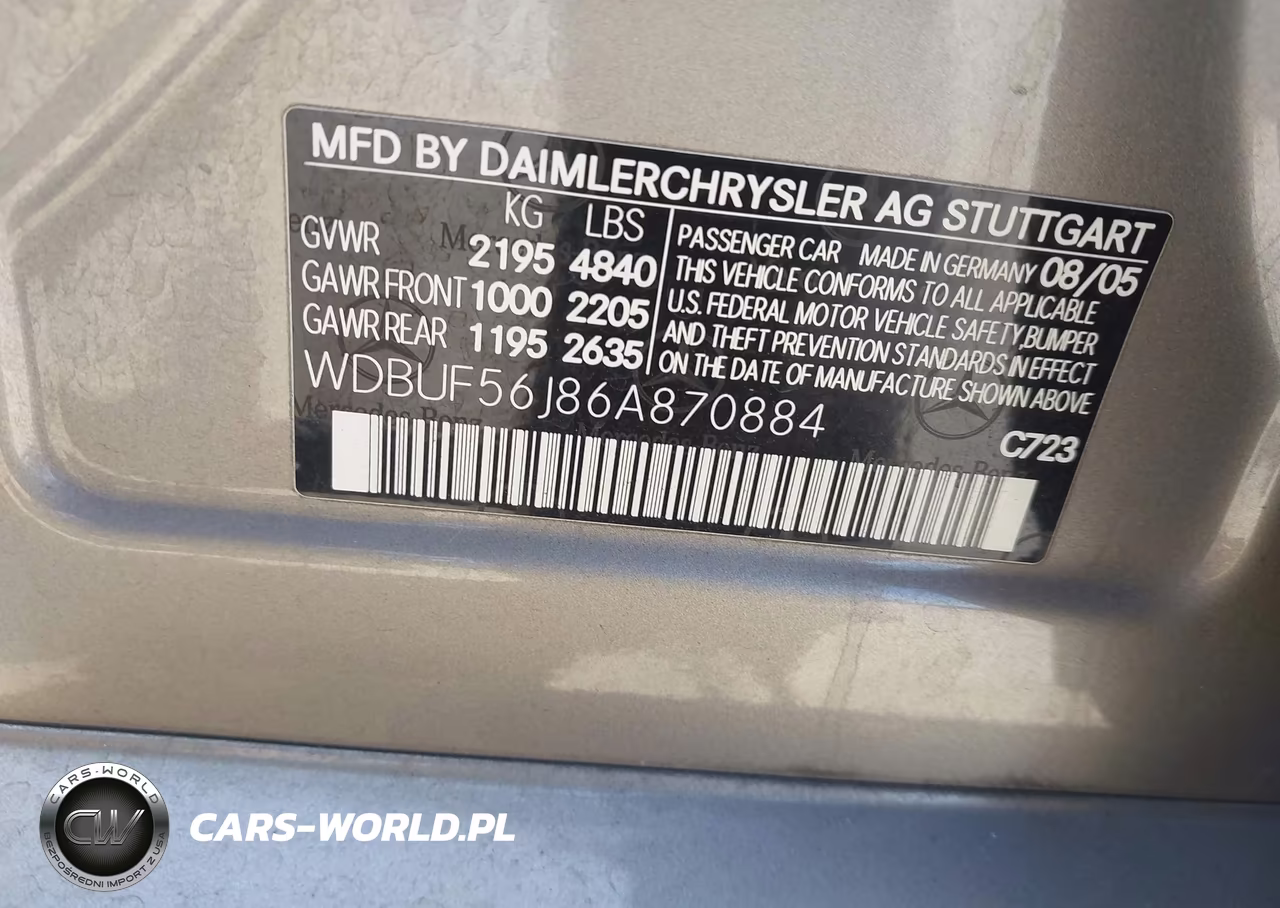 2006 Mercedes-Benz E-Class 3.5L VIN:WDBUF56J86A870884 - 9